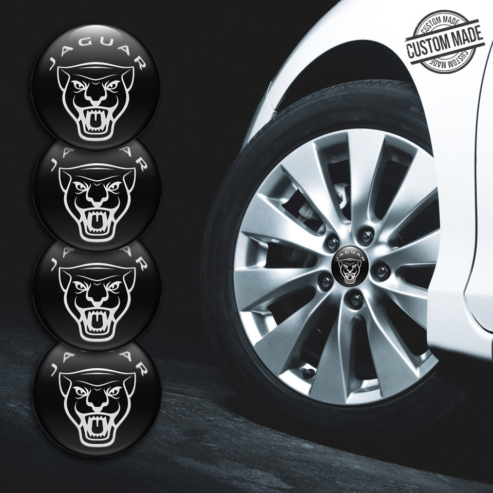 JAGUAR Silicone Stickers for Wheel Center Caps