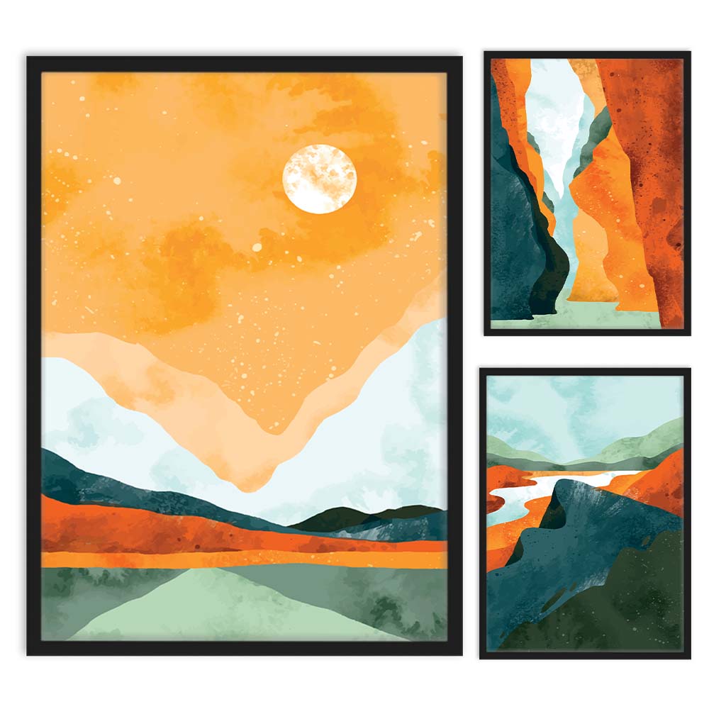 Bold Brushstrokes Collection of 3 posters