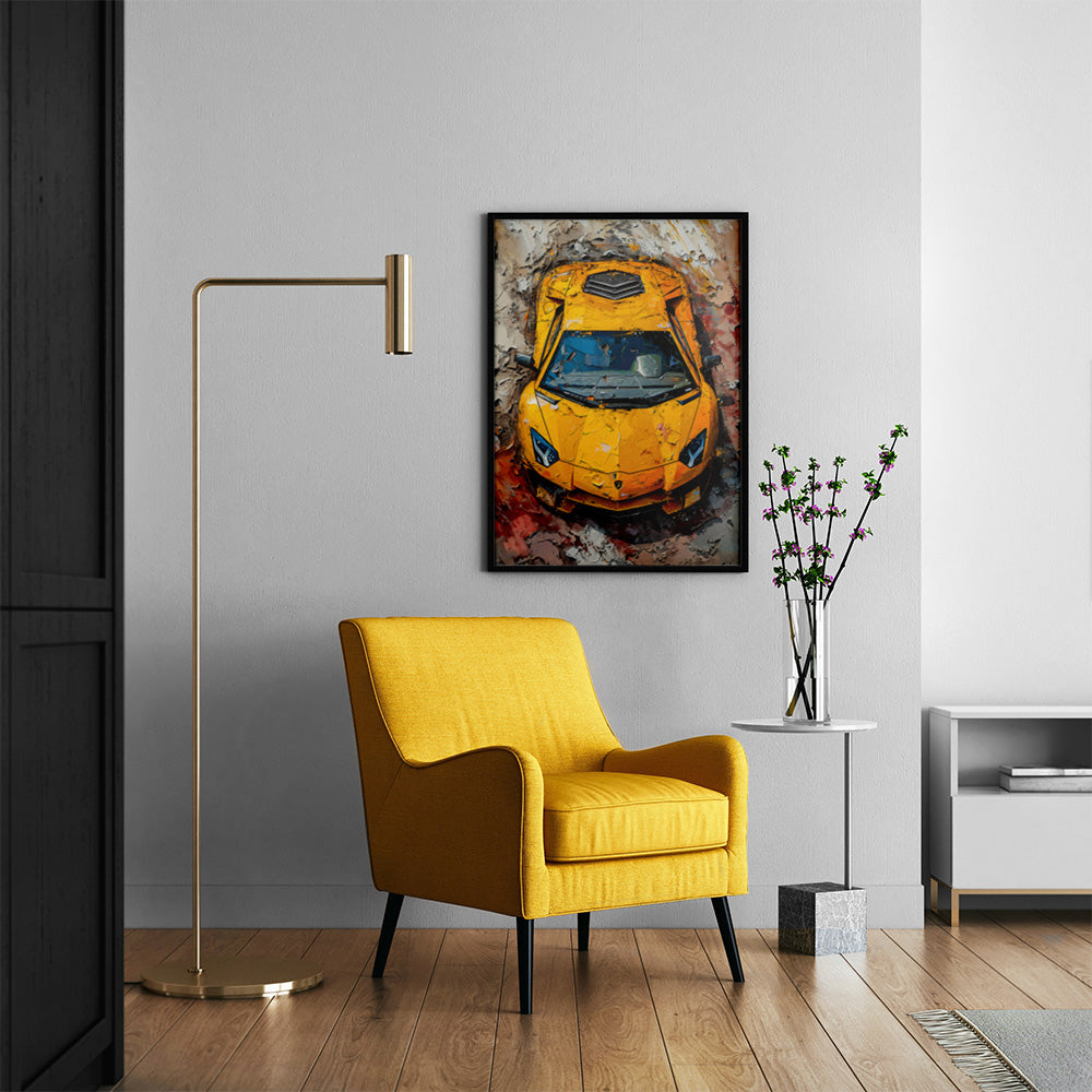 Classy Yellow Lamborghini Poster