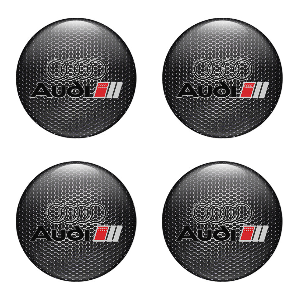 AUDI Domed Emblems for Center Caps