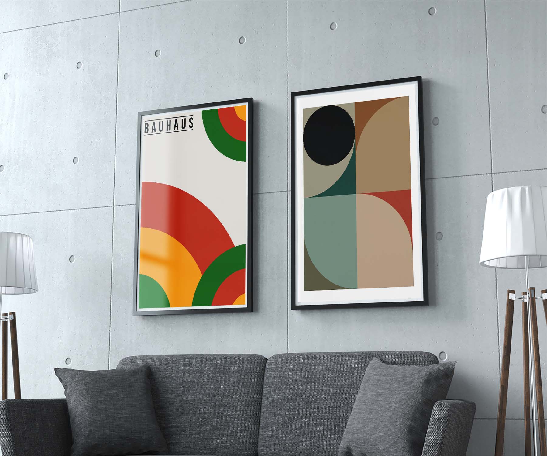 Geometric Reflections BAUHAUS Poster