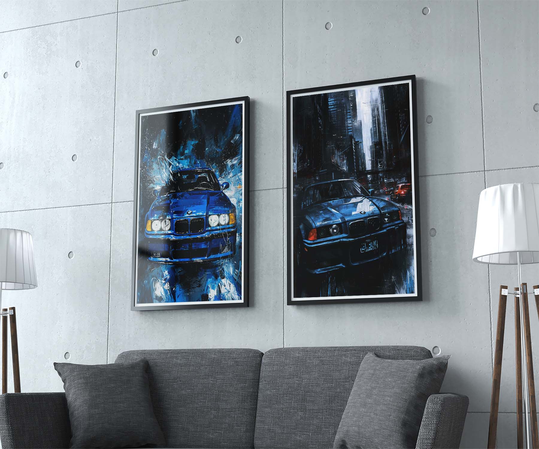 Mysterious BMW Drawing Poster