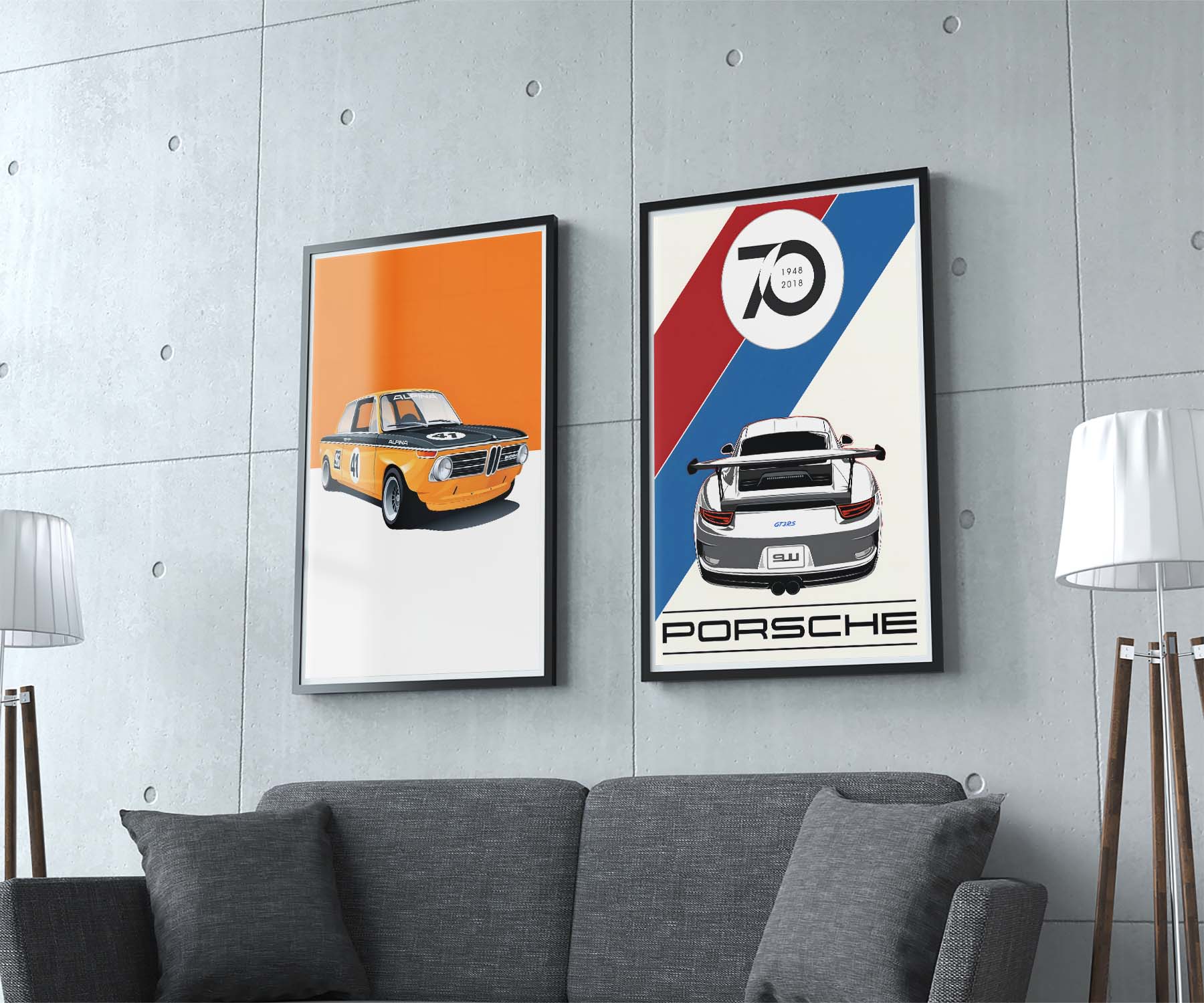 70 Years Porsche Poster