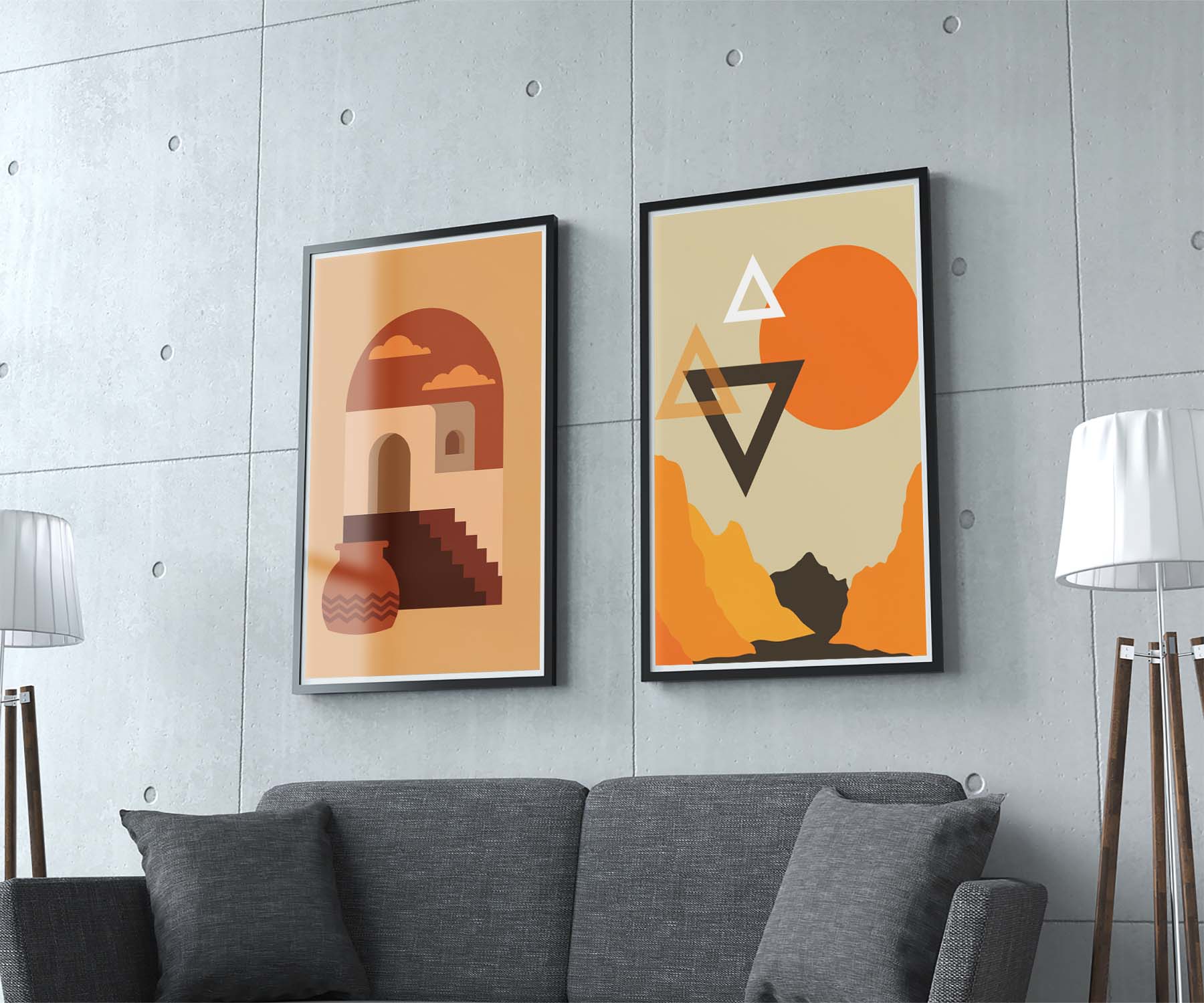 Vibrant Solitude Silhouettes Poster