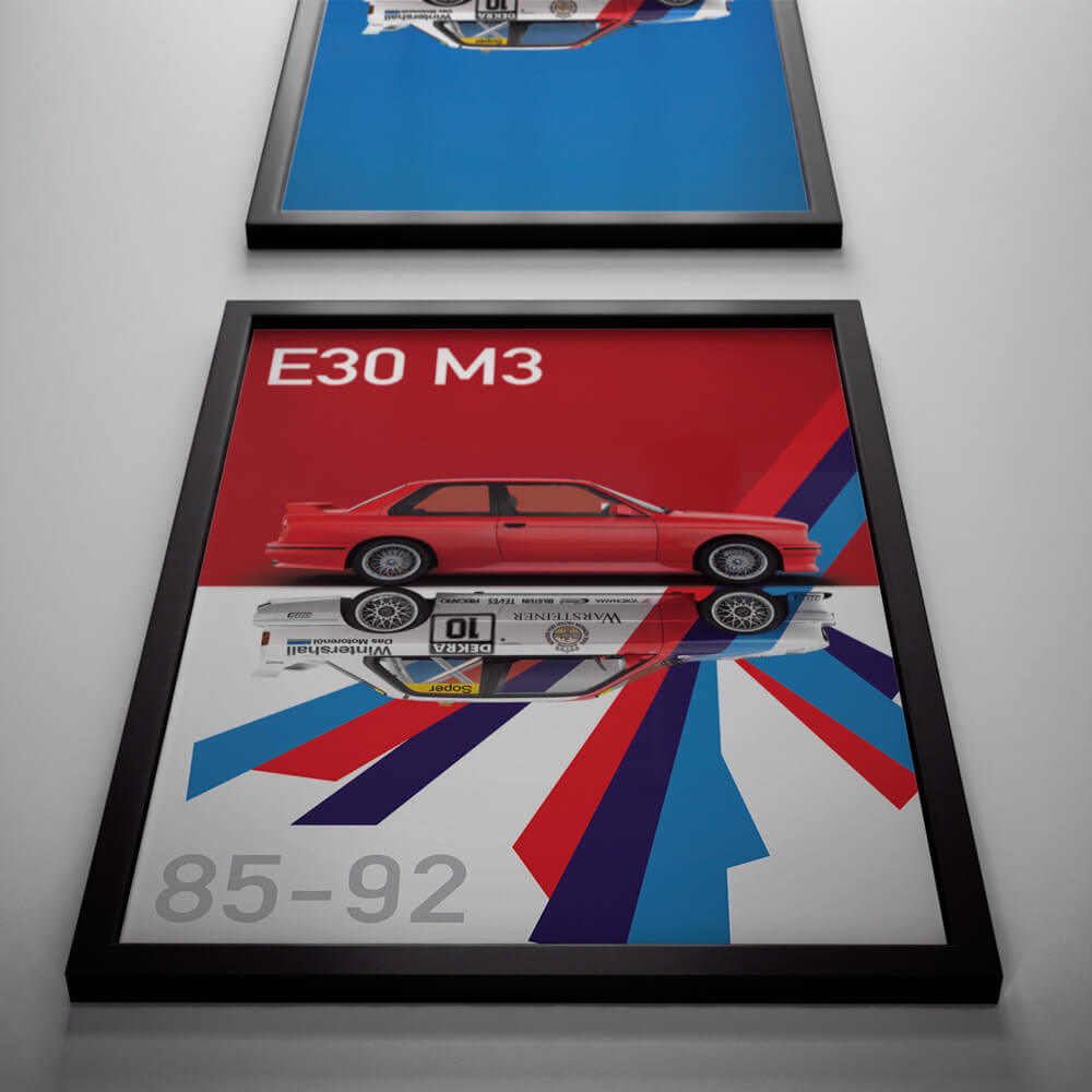 Постер BMW M3 E30 85-92