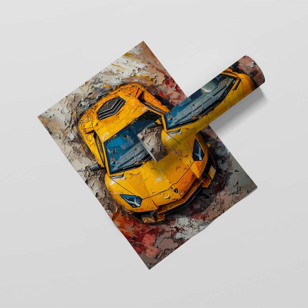 Classy Yellow Lamborghini Poster