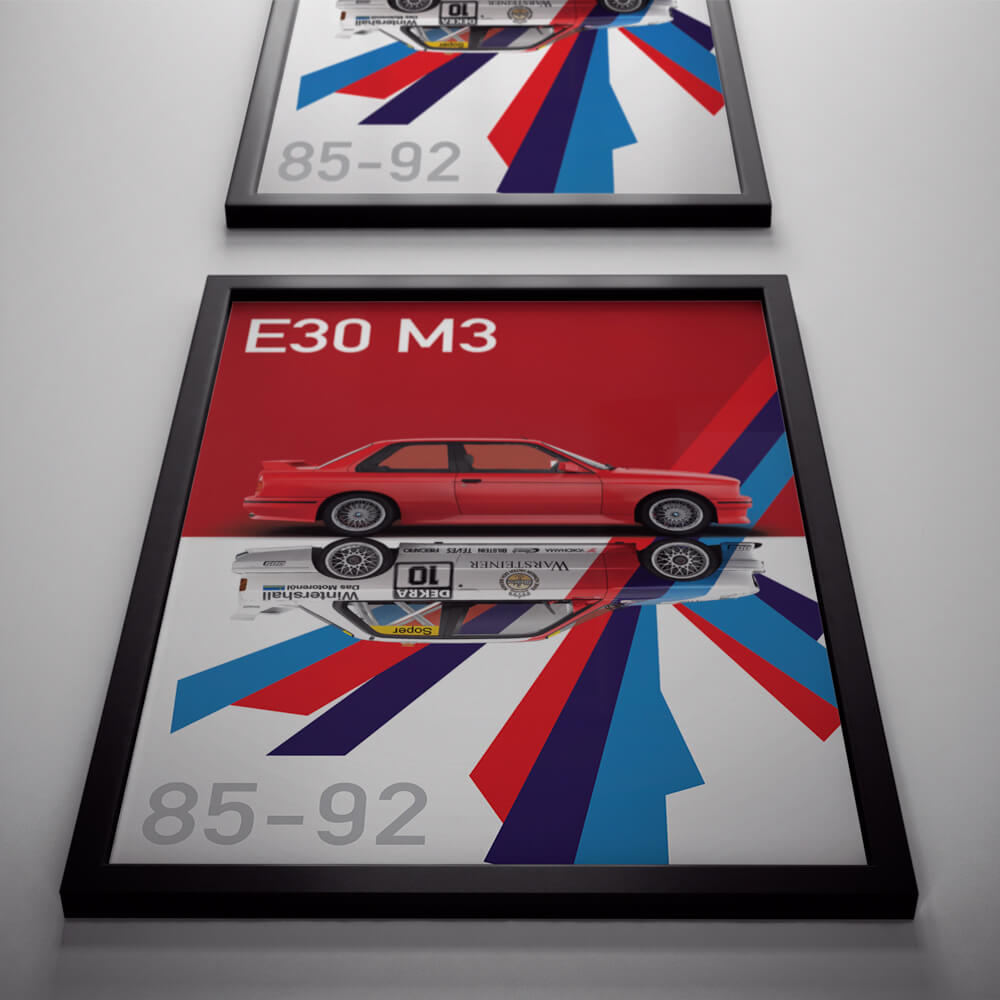 Постер BMW M3 E30 85-92