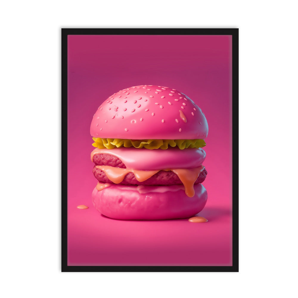 Pink Perfection Burger Delight Poster