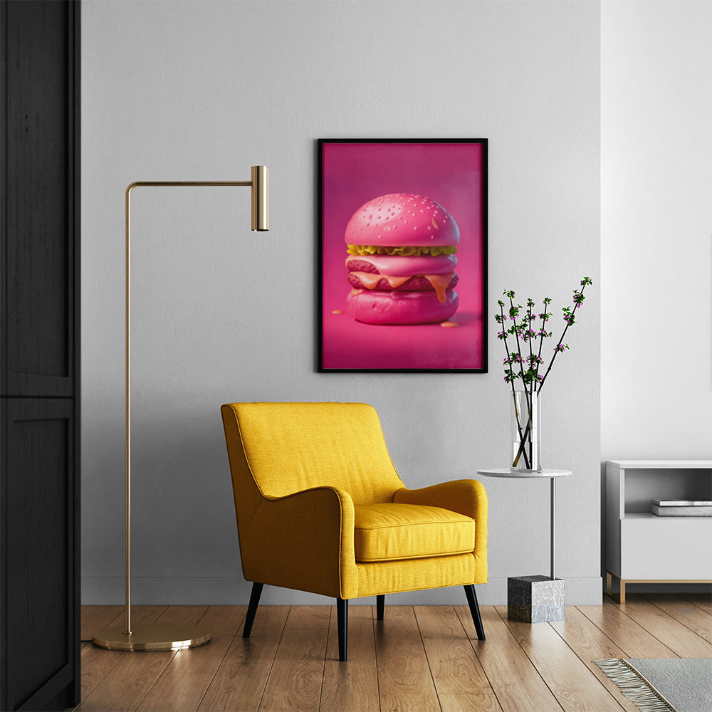 Pink Perfection Burger Delight Poster