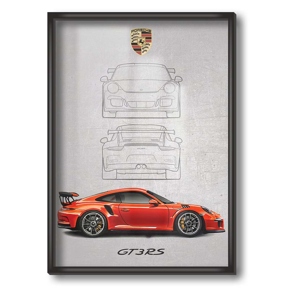 PORSCHE GT3 RS RED POSTER