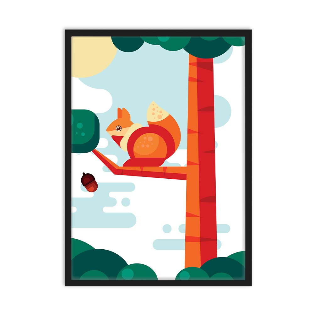 Squirrel Landscape Poster