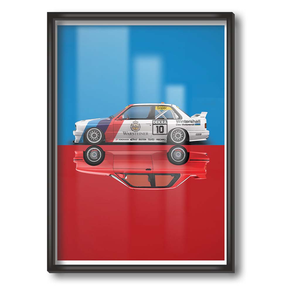 BMW E30 M3 Race Car Poster