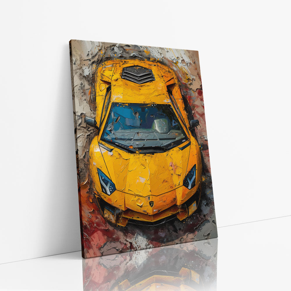 Classy Yellow Lamborghini Canvas