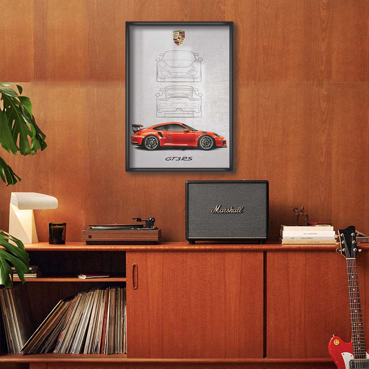 PORSCHE GT3 RS RED POSTER