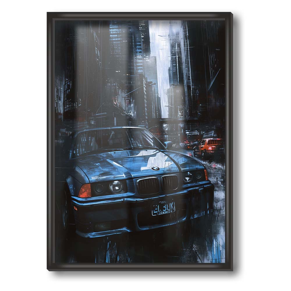 Mysterious BMW Drawing Poster