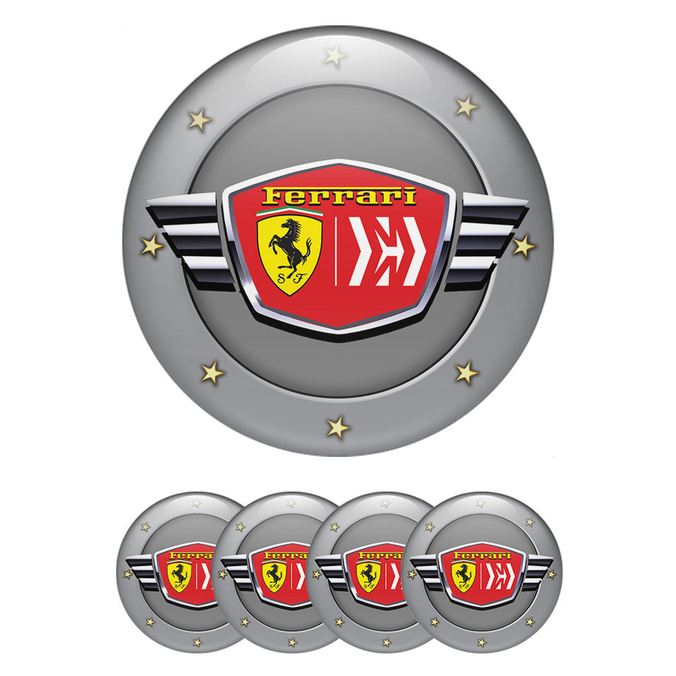 FERRARI Silicone Stickers for Wheel Center Caps