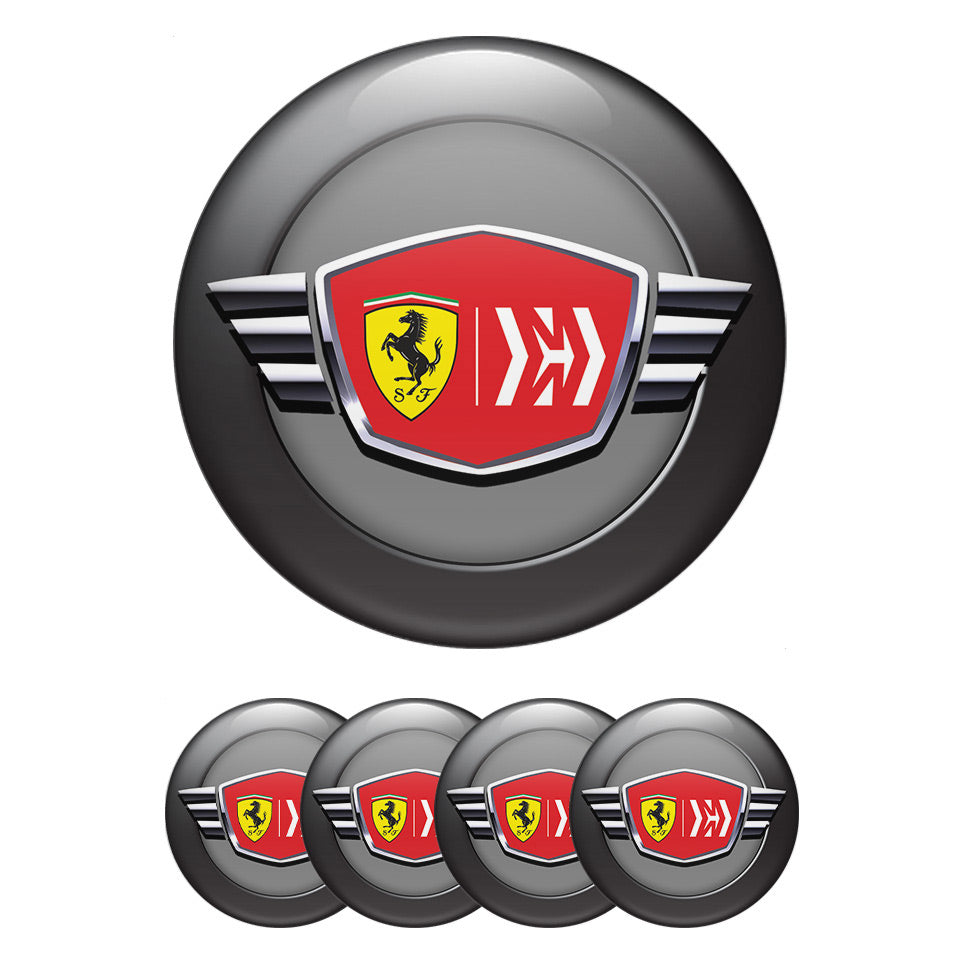 FERRARI Silicone Stickers for Wheel Center Caps