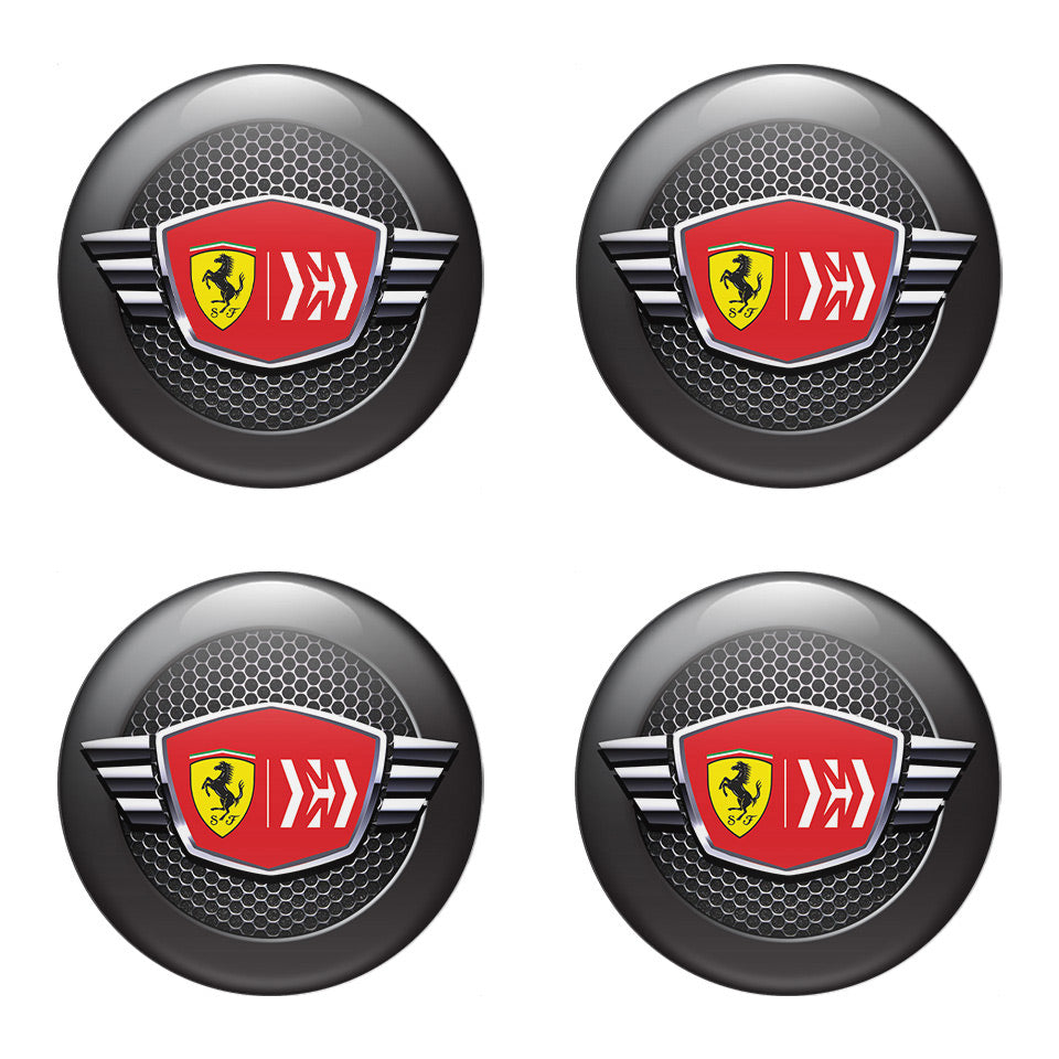 FERRARI Silicone Stickers for Wheel Center Caps