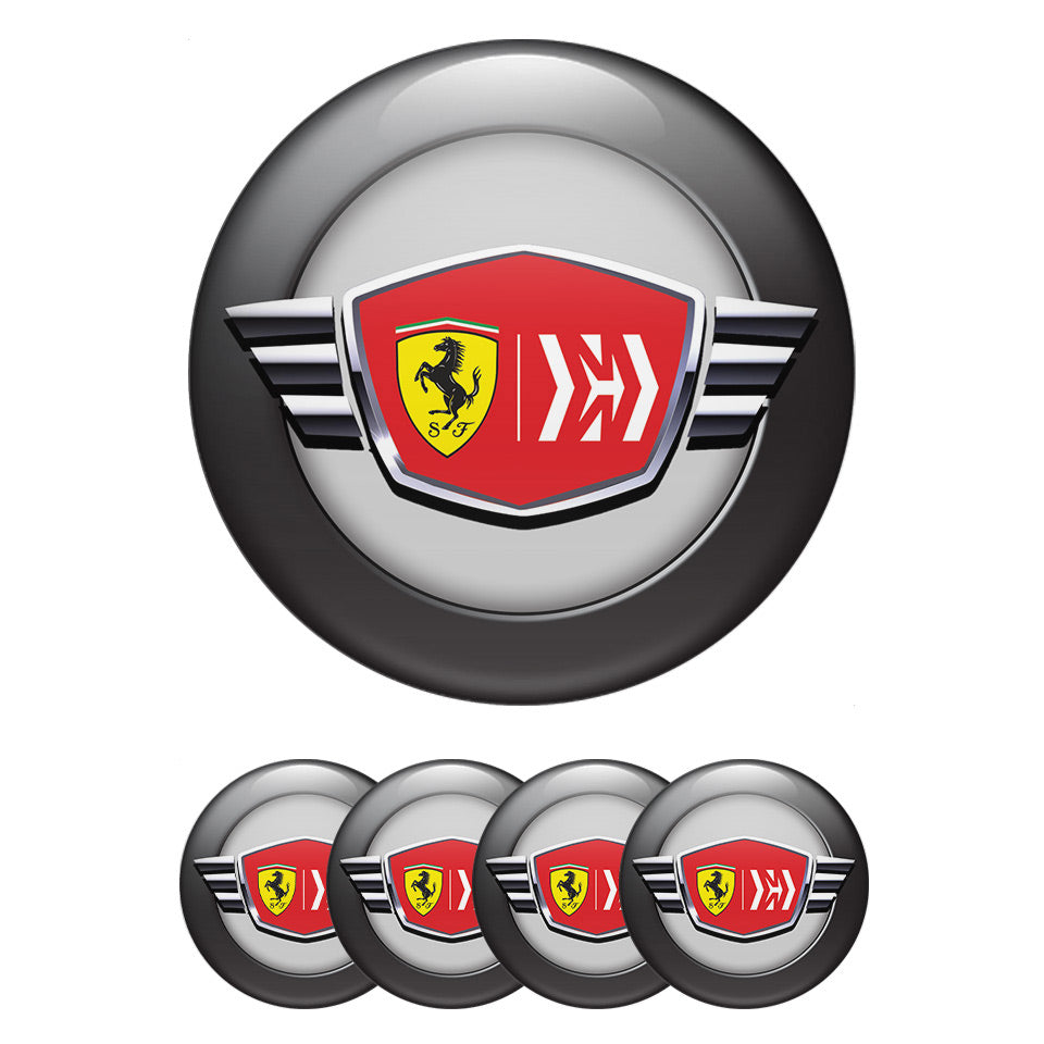 FERRARI Silicone Stickers for Wheel Center Caps