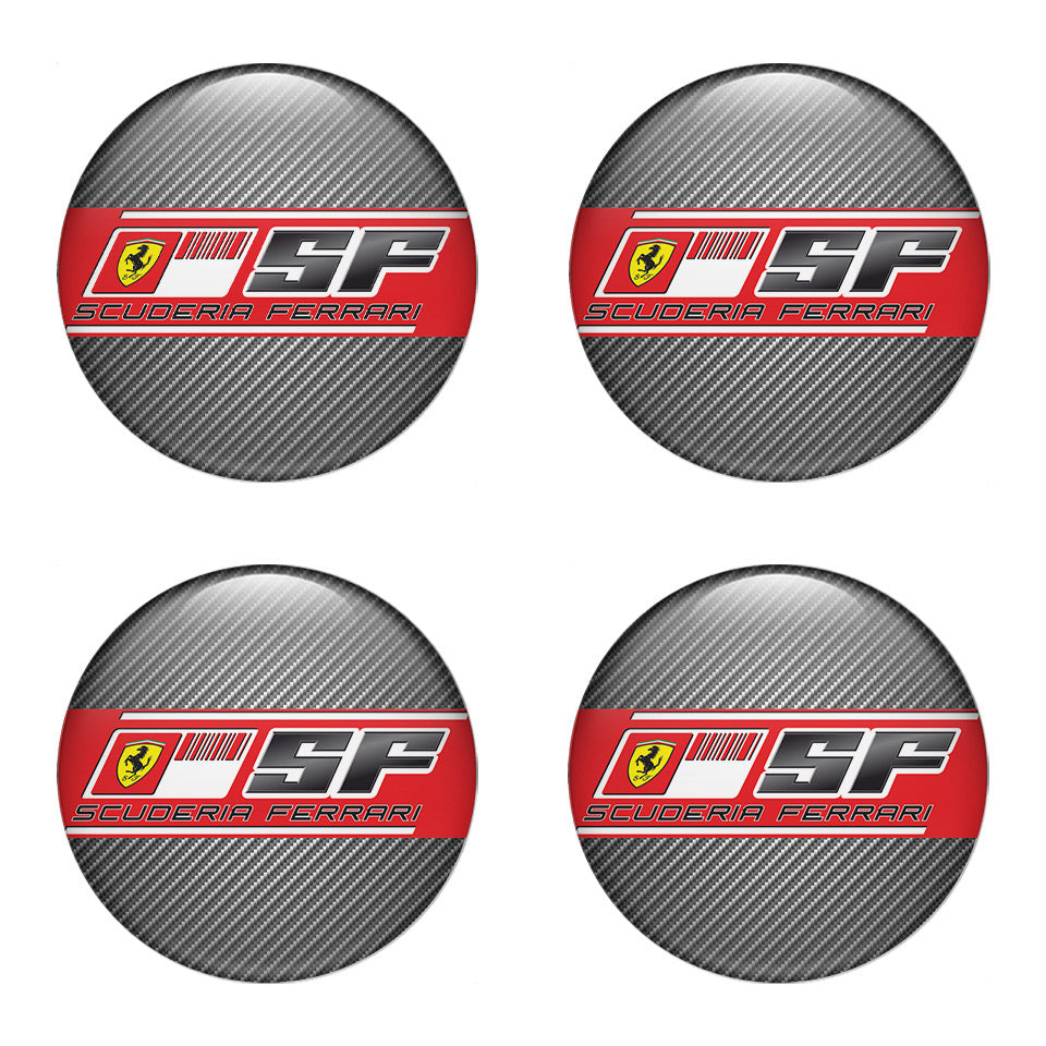 FERRARI Silicone Stickers for Wheel Center Caps