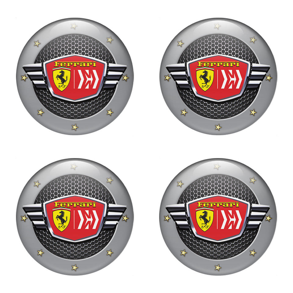 FERRARI Silicone Stickers for Wheel Center Caps