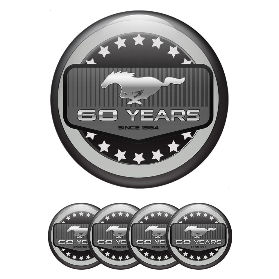 MUSTANG Silicone Stickers for Wheel Center Caps