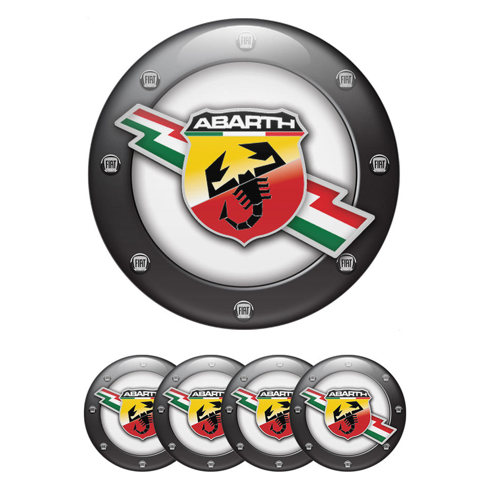 ABARTH Silicone Stickers for Wheel Center Caps