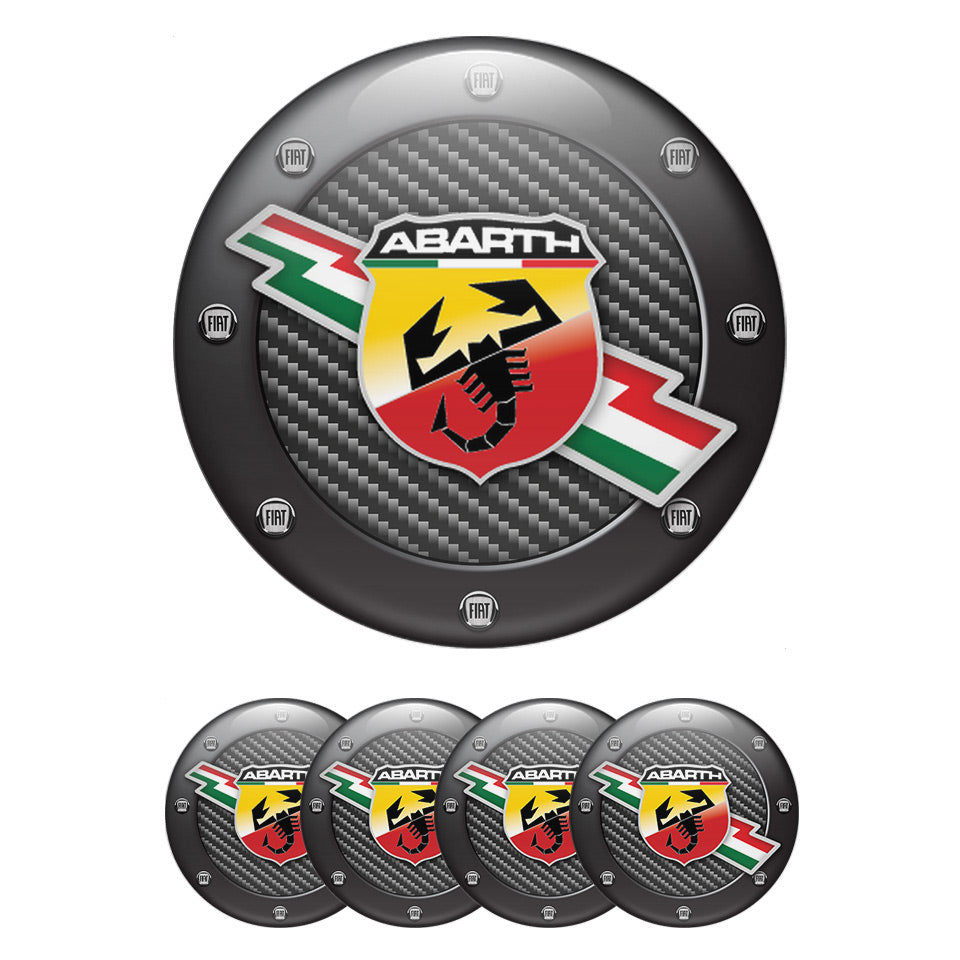 ABARTH Silicone Stickers for Wheel Center Caps