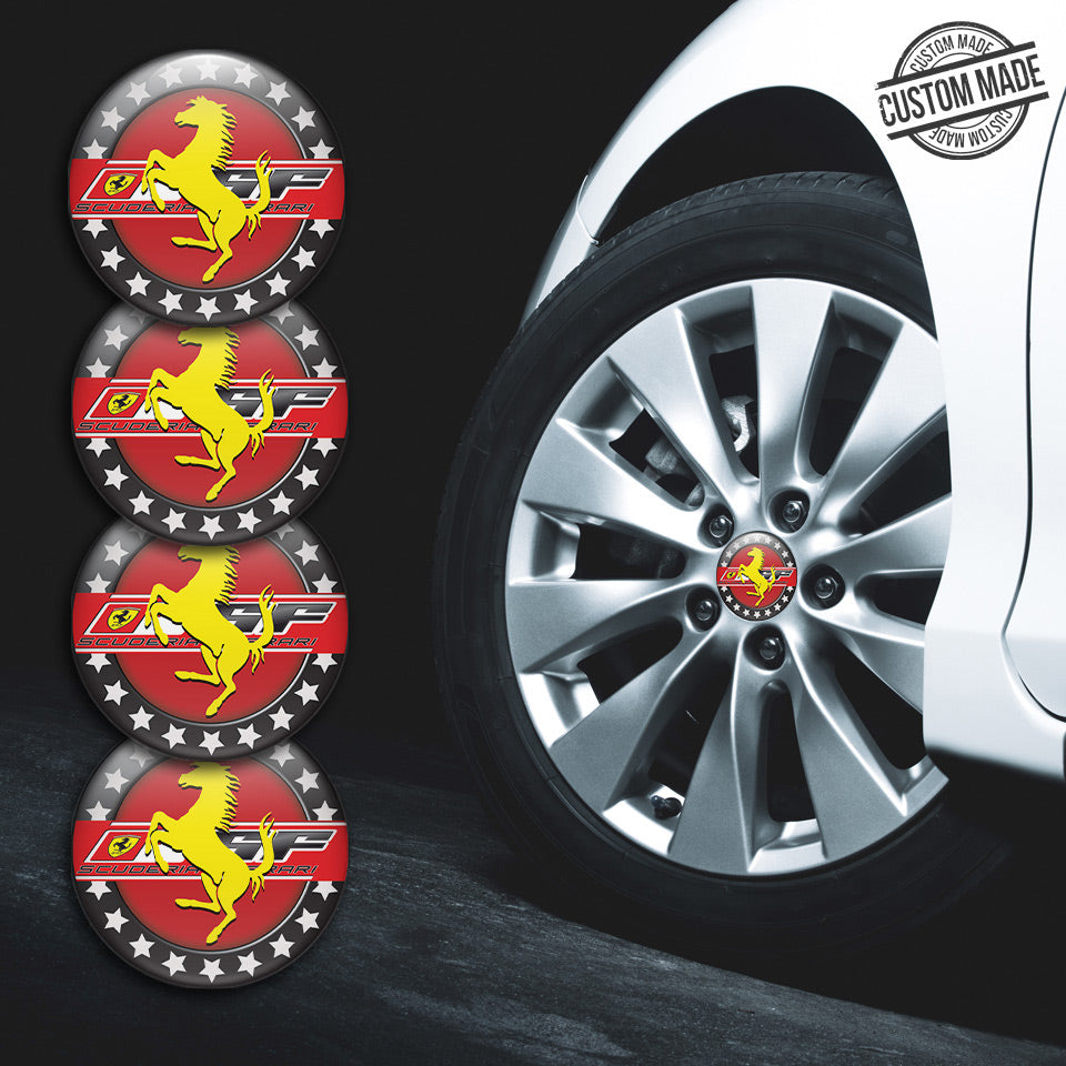 FERRARI Silicone Stickers for Wheel Center Caps