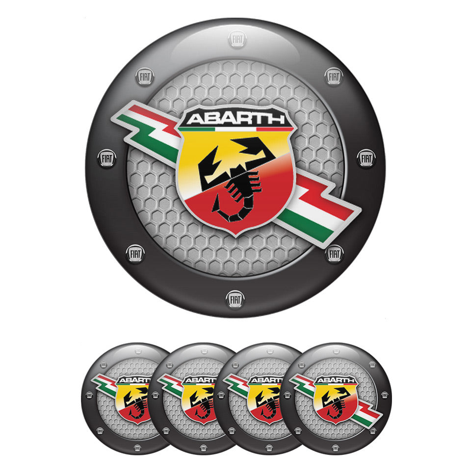 ABARTH Silicone Stickers for Wheel Center Caps