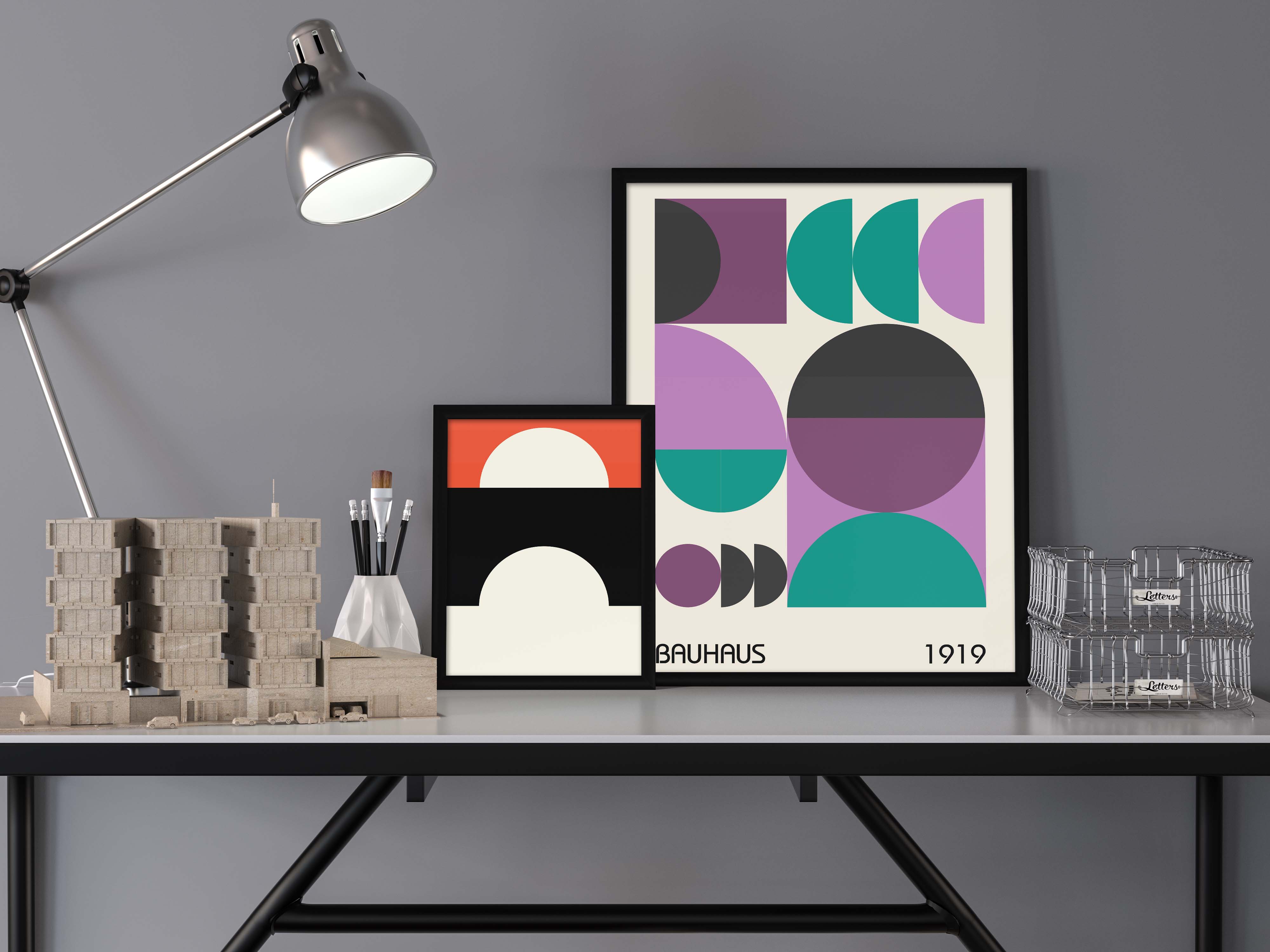 Symmetrical Illusions BAUHAUS Poster