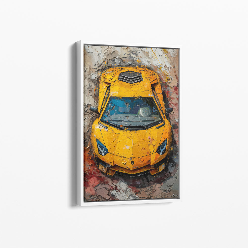 Classy Yellow Lamborghini Canvas