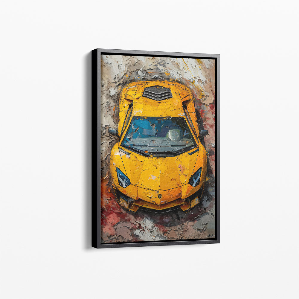 Classy Yellow Lamborghini Canvas