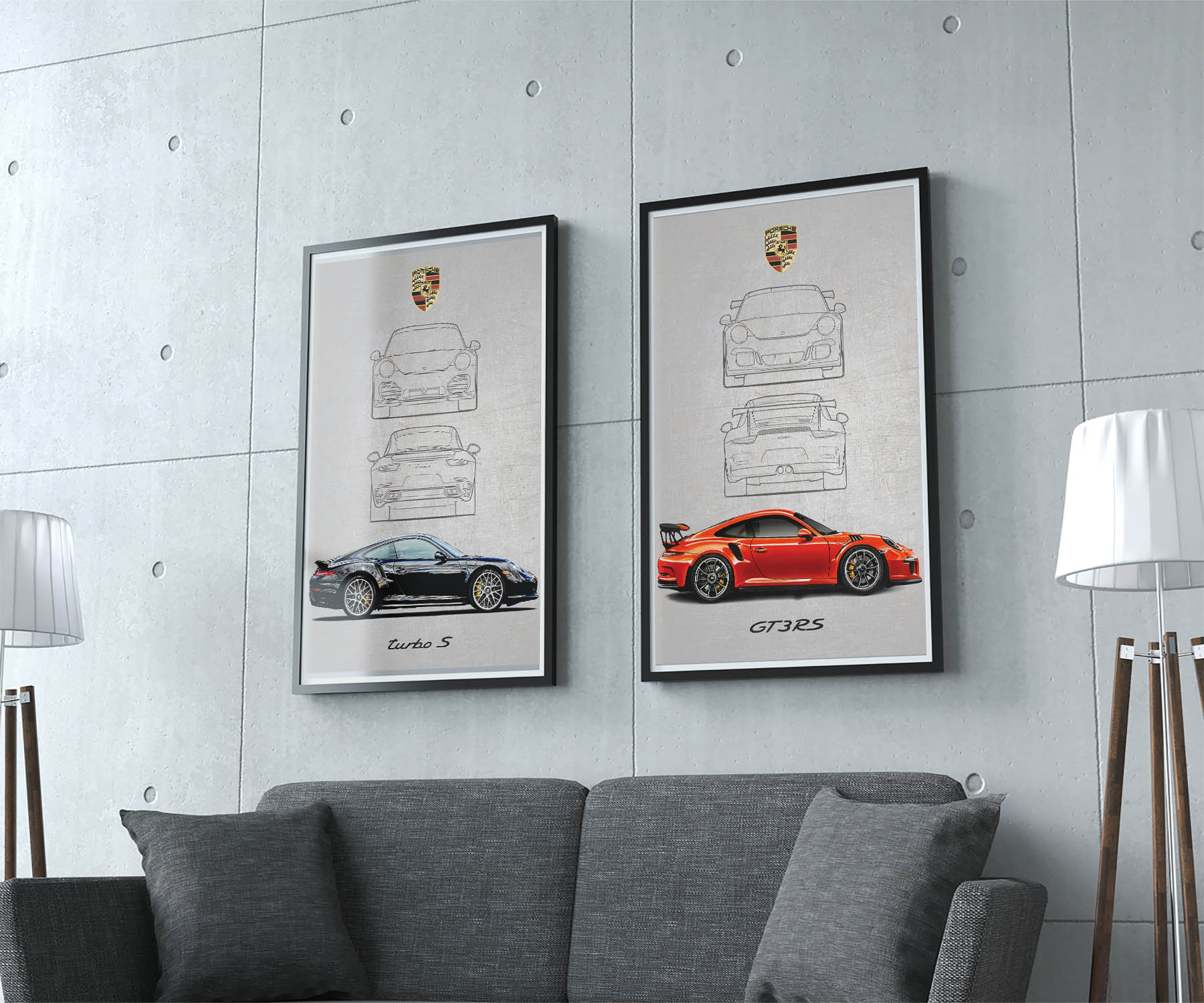 PORSCHE GT3 RS RED POSTER