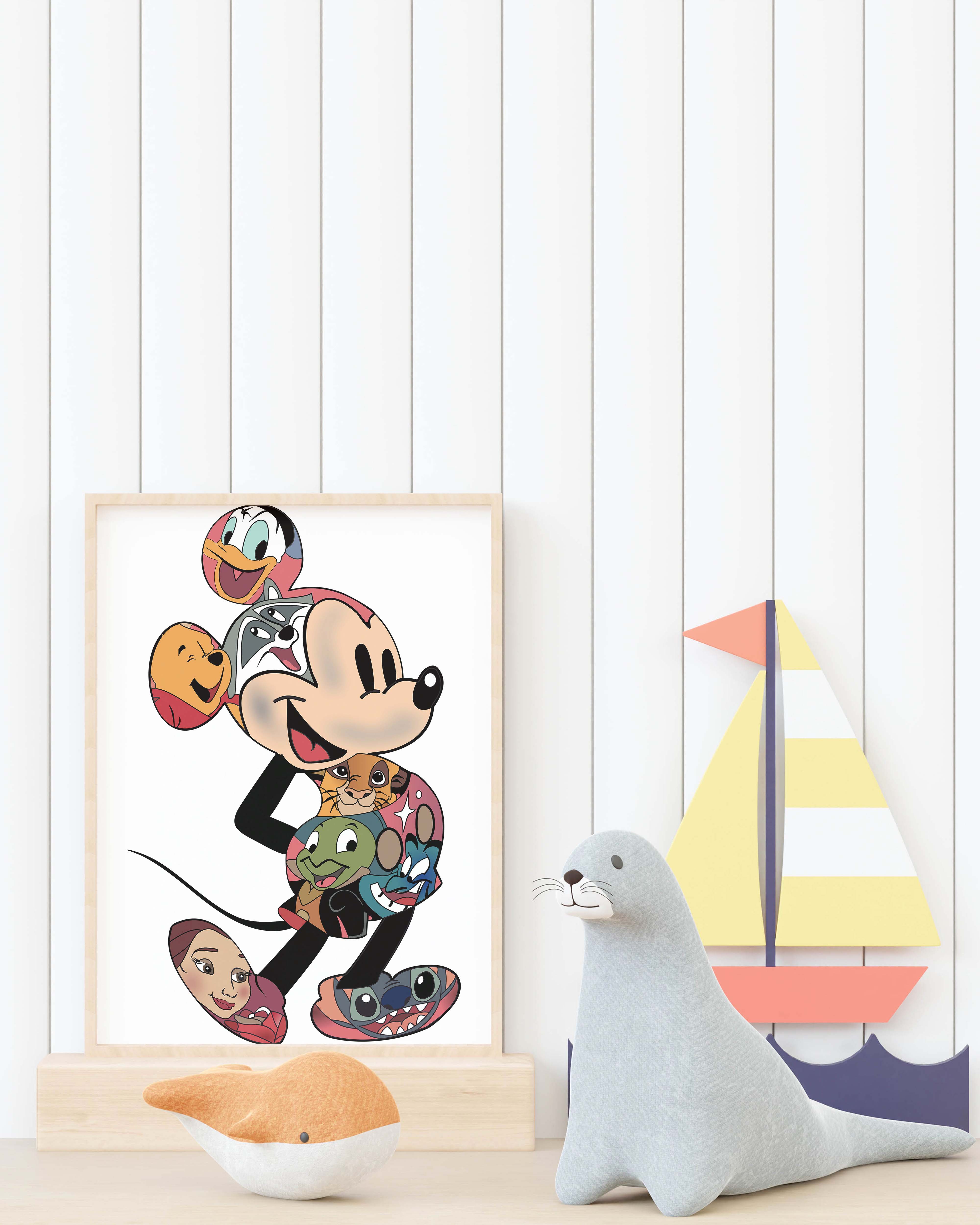 Colored Male Mouse Poster