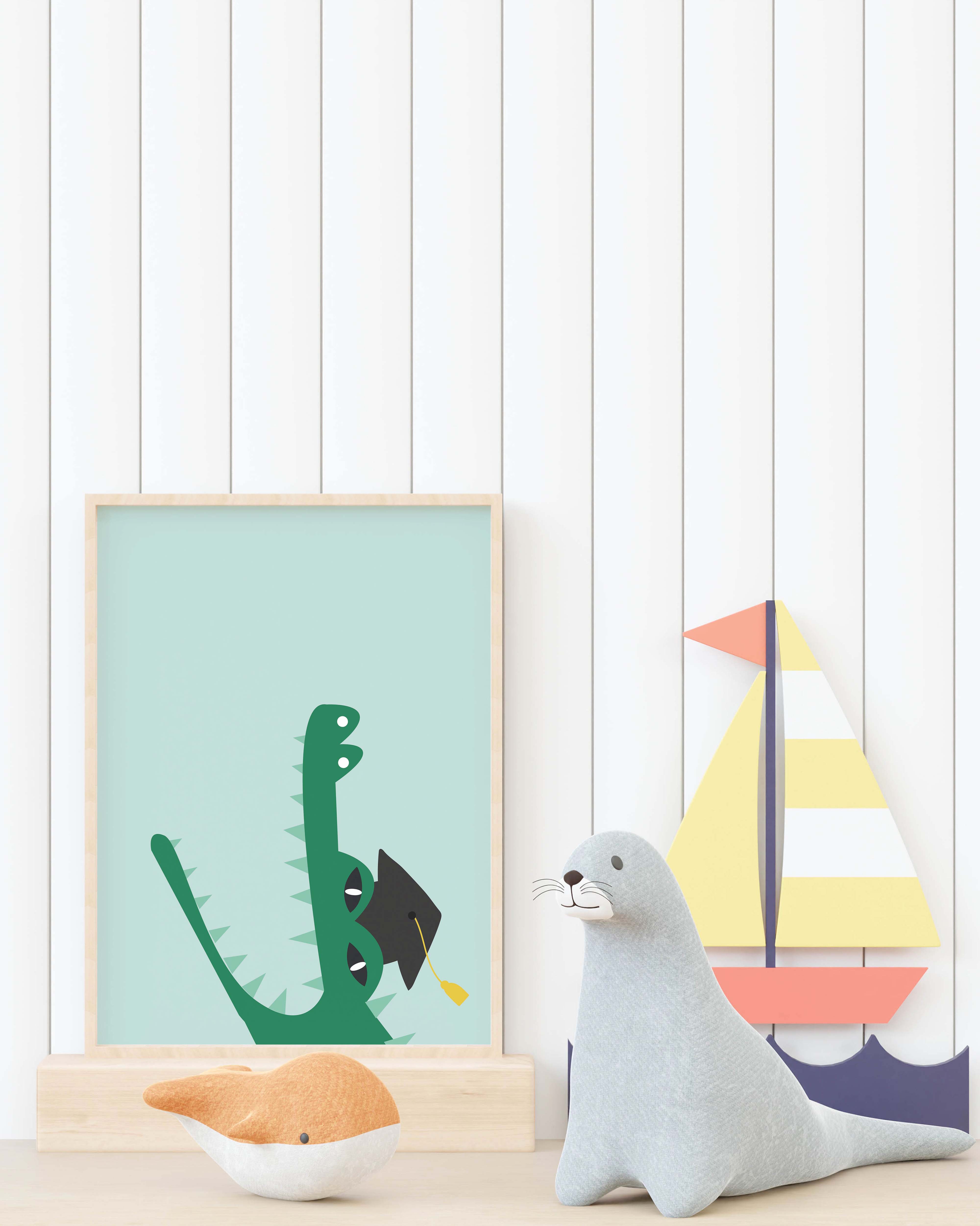 Graduated Crocodile Poster