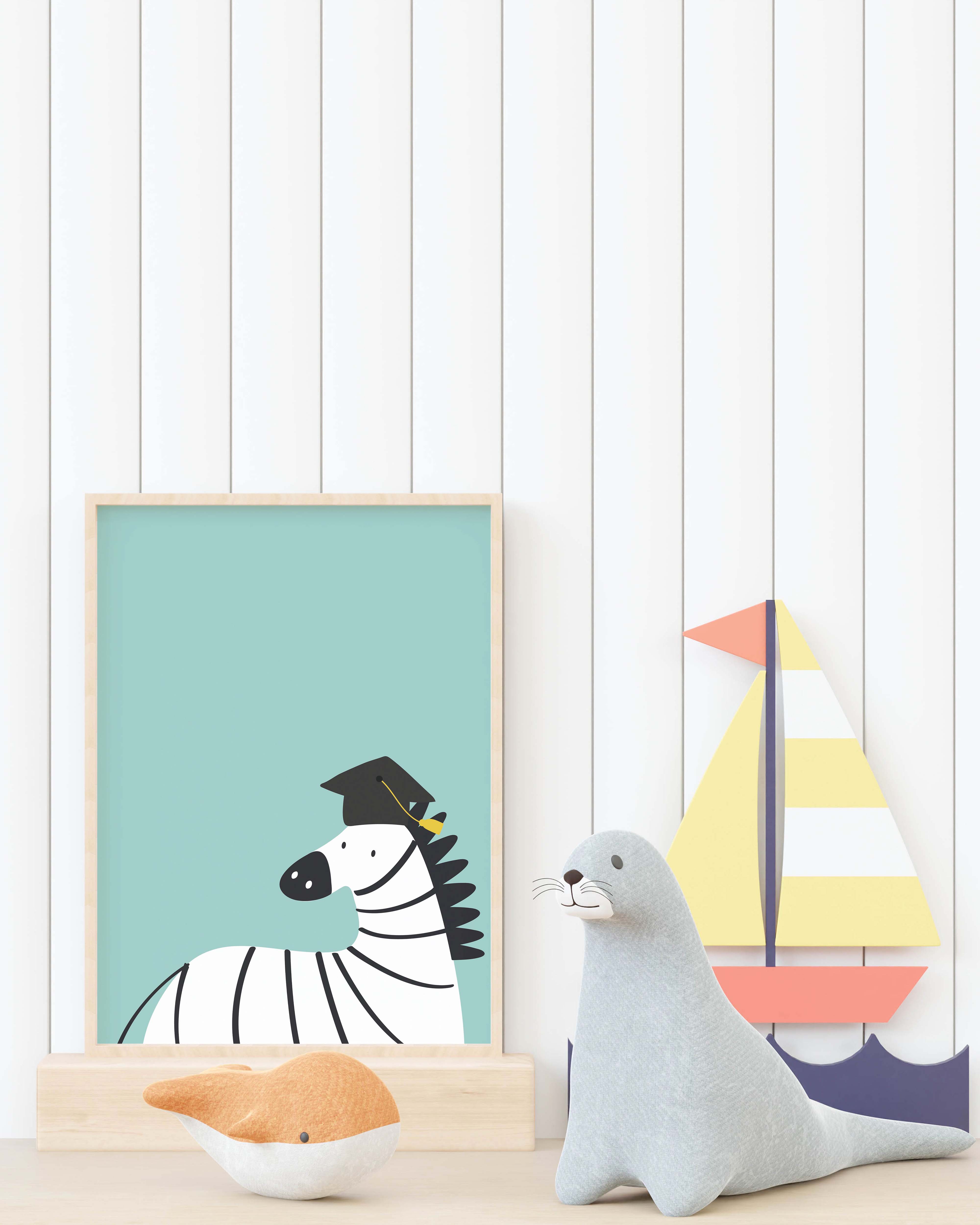 Graduated Zebra Poster