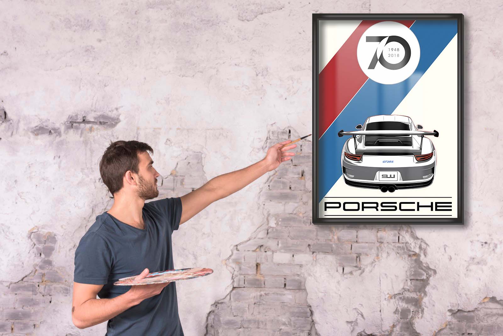 70 Years Porsche Poster