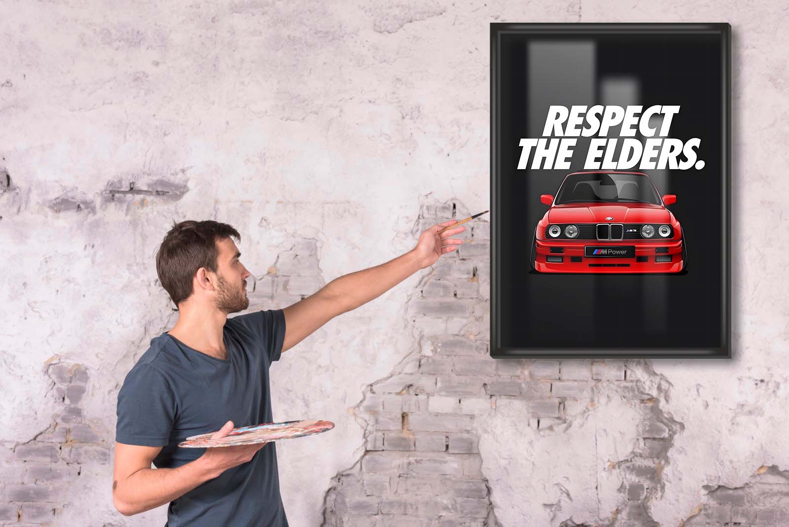 RESPECT THE ELDERS BMW M3 POSTER