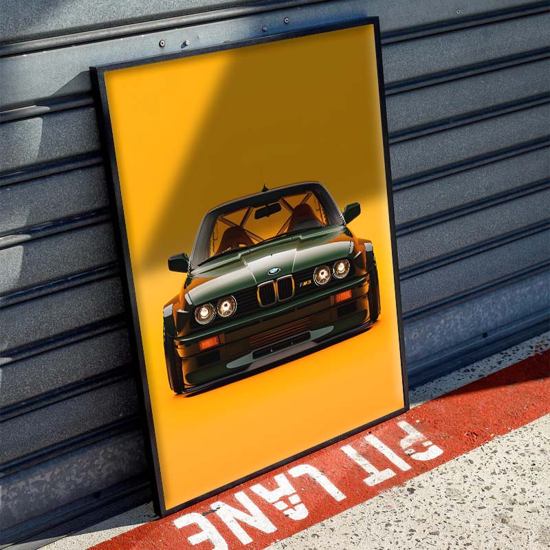 Постер BMW M3 E30 - Irish Green 