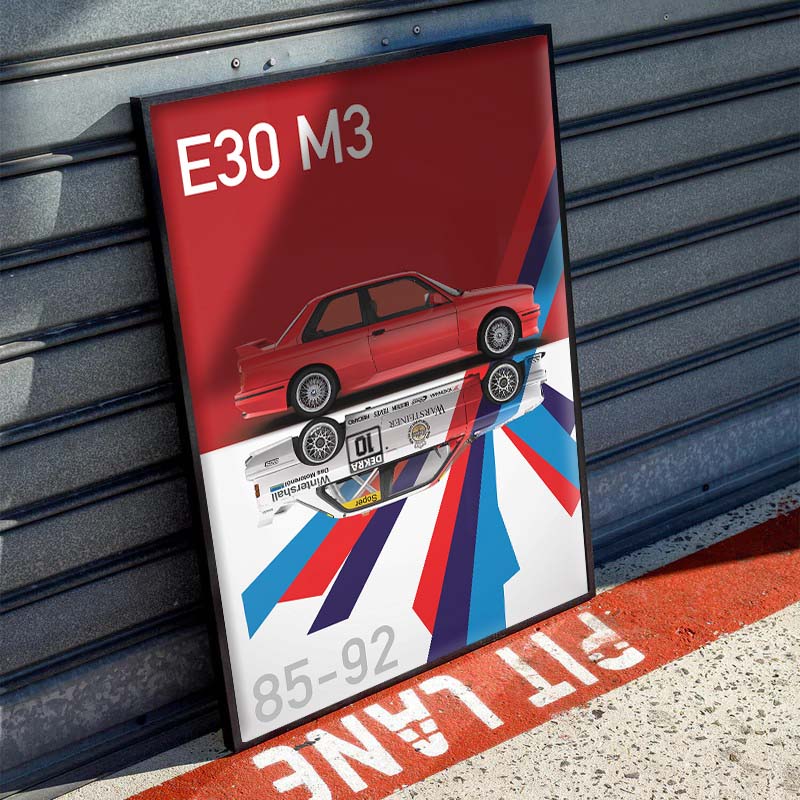 BMW E30 M3 85-92 Poster