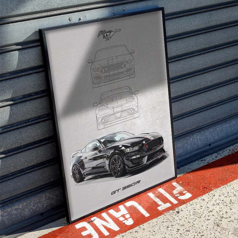 FORD MUSTANG GT 350R POSTER